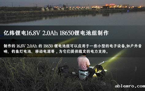 亿纬18650锂电池组16.8V 2.0Ah充电电池组适用户外音响钓鱼灯