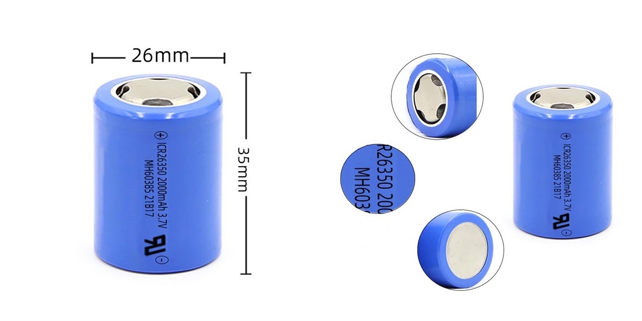 3.7V 2000mah 26350圆柱锂离子电池尺寸 3.7V 2000mah 26350圆柱锂离子电池尺寸